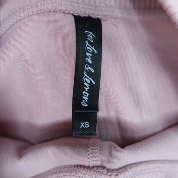 NWOT For Love & Lemons Chloe Biker Shorts Pink Ribbed Waist Strap Women's XS - Picture 10 of 12